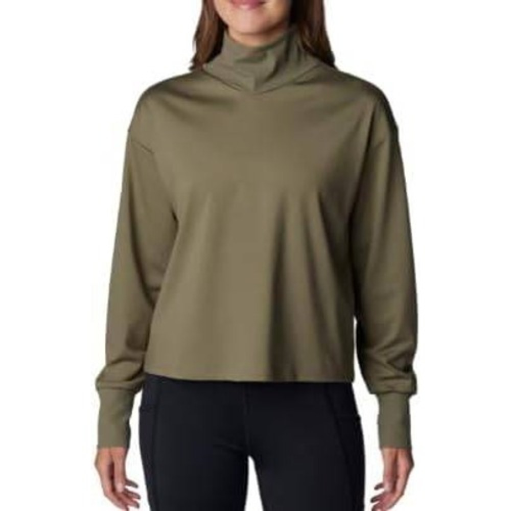 Columbia Women's Uphill Edge Turtleneck Top XXL Stone Green‎ NWT